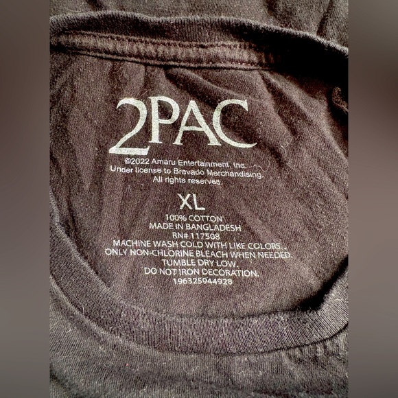 2Pac Tupac Trust Nobody Black T-shirt, Size XL, Hip Hop Rap Casual Streetwear - Picture 3 of 3